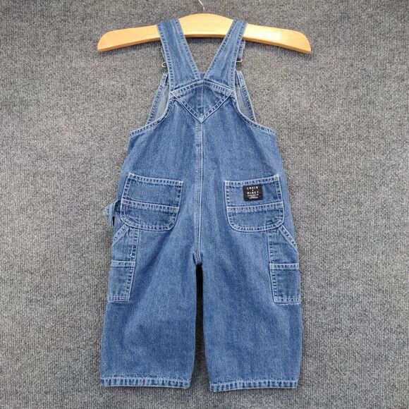 Lakin McKey Toddler Denim Bib Overalls Blue 18M Buckle Carpenter Pocket Cotton - Picture 5 of 12